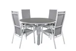 Parma laud &oslash; 140 &ndash; valge/hall &ndash; Copacabana lamamistool &ndash; valge/hall 4