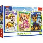 TREFL PAW PATROL puslede komplekt K&auml;papatrulli kutsud, 3x50 osa