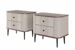 2 tk. VESPER &ouml;&ouml;kapp 56 2SZ, kasmiir MDF, p&auml;hkelpuu, mustad jalad