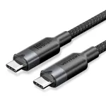 USB-C ja USB-C Vention USB 3.2 5A 10Gb/s kaabel 1 m must