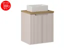 50 cm m&ouml;&ouml;blikomplekt koos lauaplaadiga ja lauaplaadile paigaldatava valamuga &bdquo;Gaja set-noc b oak 50 cm d un gaja 35 wh&ldquo;