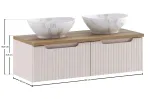 100 cm m&ouml;&ouml;blikomplekt koos lauaplaadiga ja lauaplaadile paigaldatava valamuga &bdquo;Pati set-noc b oak 100 cm 1s un pati&ldquo;