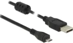 "Delocki kaabel: USB 2.0 Type-A pistik > USB 2.0 Micro-B pistik, 1,5 m, must"