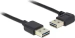 "DELOCK kaabel EASY-USB 2.0 t&uuml;&uuml;p A pistik > EASY-USB 2.0 t&uuml;&uuml;p A pistik, vasakule/paremale kumer, 5 m"