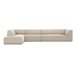 Velvet Modular Left Corner Sofa, "Siena", 5 Seats, 366x180x69 Made in Europe