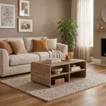 Kohvilaud, Hanah Home, naturaalne, 80,3 x 32,5 x 50