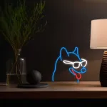 SNL69MT Style Neon Lights Dog With Glasses