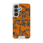 Bitter Apricot - Snake Samsung Galaxy S25 Plus Case, Elite Light (Magnetic) / Silver
