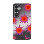 Sunset Glow - Samsung Galaxy S25 Plus Case, Elite Mirror Dark (Magnetic) / Silver