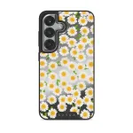 Pure Bliss - Daisy Samsung Galaxy S25 Case, Elite Mirror Dark (Magnetic) / Silver