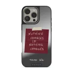 Nothing Changes - iPhone 16 Pro Max Case, Elite Mirror Dark (MagSafe) / Silver