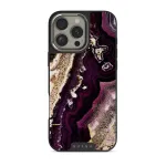 Purple Skies - Marble iPhone 16 Pro Case, Elite Dark (MagSafe) / Silver