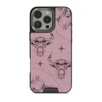Taurus - iPhone 16 Pro Case, Elite Dark (MagSafe) / Silver / Pink