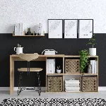 &Otilde;ppelaud, Hanah Home, tamm, 74 x 145 x 45, cm