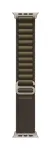 49mm Dark Olive Alpine Loop - Small - Natural Titanium Finish