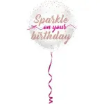Foil Balloon "Sparkle on your birthday" 45cm