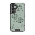 Capricorn - Samsung Galaxy S25 Case, Elite Dark (Magnetic) / Silver / Turquoise