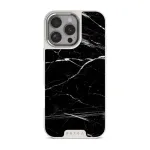 Noir Origin - Black Marble iPhone 16 Pro Case, Elite Light (MagSafe) / Silver