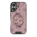 Scorpio - iPhone 16 Plus Case, Elite Dark (MagSafe) / Silver / Pink