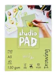 Joonistusplokk &bdquo;Studio&ldquo; A5/40 l 150 g, k&otilde;va seljaga