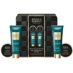 &bdquo;Baylis & Harding&ldquo; meeste kehahoolduse kinkekomplekt plekkkarbis (must pipar ja žen&scaron;en) &ndash; kinkekomplekt plekkkarbis (4 tk)
