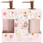 &bdquo;Grace Cole&ldquo; &bdquo;Peony&ldquo; k&auml;tehoolduskomplekt (pioon, virsik ja vaarikas) &ndash; kinkekomplekt (2 tk)