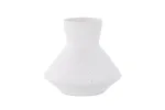 Rellise vaas - valge/mustade t&auml;ppidega - D10*K20*L22cm