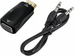 Videosignaali muundur HDMI VGA-le (+audio) must