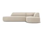 Velvet Modular Right Corner Sofa, "Siena", 4 Seats, 273x180x69 Made in Europe