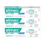 Elmex - Toothpaste Sensitive Sensitivity + Gum Strength Whitening 3 x 75 ml