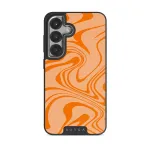 High Vibrations - Color Swirl Samsung Galaxy S25 Case, Elite Dark (Magnetic) / Silver