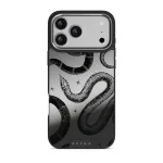 Poison - iPhone 17 Pro Max Case, Elite Mirror Dark (MagSafe) / Silver