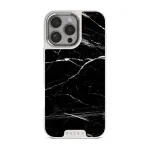 Noir Origin - Black Marble iPhone 16 Pro Max Case, Elite Light (MagSafe) / Silver