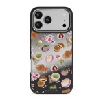 Caf&eacute; Haru - iPhone 17 Pro Max Case, Elite Mirror Dark (MagSafe) / Silver