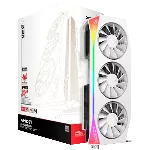 XFX Mercury AMD Radeon RX 9070XT OC White Magnetic Air Edition with RGB 16GB GDDR6 HDMI 3xDP, AMD RDNA 4