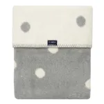 Blanket - WOMAR - COTTON - size 100x150 - GREY / ECRU