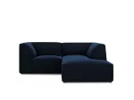 Velvet Modular Right Corner Sofa, "Siena", 3 Seats, 186x180x69 Made in Europe