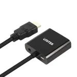 HDMI&ndash;VGA-adapter + 3,5 mm pistik, must