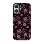 Sleeping Beauty - Snowflakes iPhone 17 Case, Elite Dark (MagSafe) / Silver