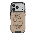 Scorpio - iPhone 17 Pro Case, Elite Dark (MagSafe) / Silver / Beige