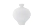 Rellise vaas - valge/mustade t&auml;ppidega - D6*K24*L20cm