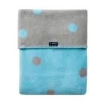 Blanket - WOMAR - COTTON - size 100x150 - GREY / BLUE