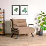 1-kohaline diivanvoodi, Hanah Home, Sando, helepruun, 175 x 60 x 41