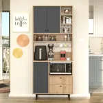 Mitmeotstarbeline kapp, Hanah Home, RE6-SA, tamm Antratsiit, 88 x 205 x 35,5