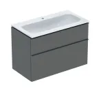 Geberit iCon - valamu alumise kapiga, 90x48x63 cm, 2 sahtlit, KeraTect, Lava 502.333.JK.1
