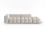 Velvet Right Modular Sofa, "Verona", 4 Seats, 265x85x70 Made in Europe