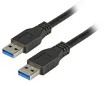 "EFB USB 3.0 &uuml;henduskaabel A-A, St.-St., 1,0 m, must, Premium".