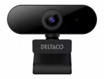 DELTACO Full HD veebikaamera, 360&deg; p&ouml;&ouml;ramine, &uuml;les-alla kallutamine, 2 MP, must / W-100 / 1902912
