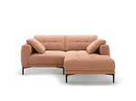 Right Velvet Sofa, "Lazio", 2 Seats, 205x174x86 Made in Europe