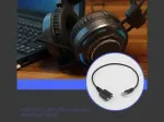 RJ9-adapter, 2x 3,5 mm, 25 cm, must